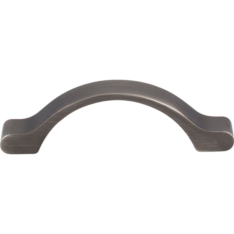 3" Center-to-Center Brushed Pewter Arched Seaver Cabinet Pull