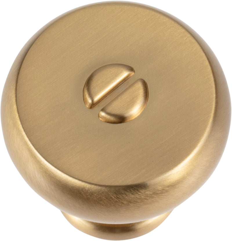 Everitt Knob 1 3/16 Inch Warm Brass