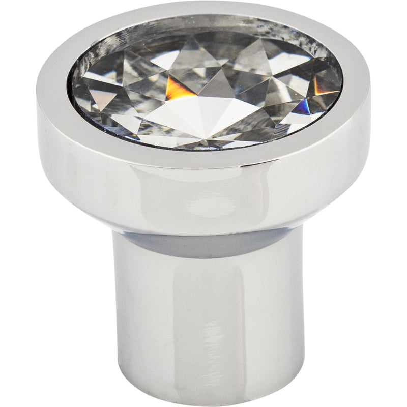 Wentworth Crystal Knob 1 1/8 Inch Polished Chrome Base