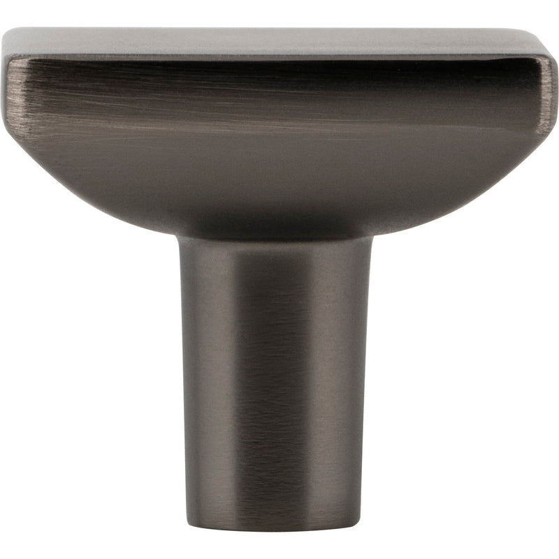 1-1/4" Overall Length Brushed Pewter Walker 1 Square Knob