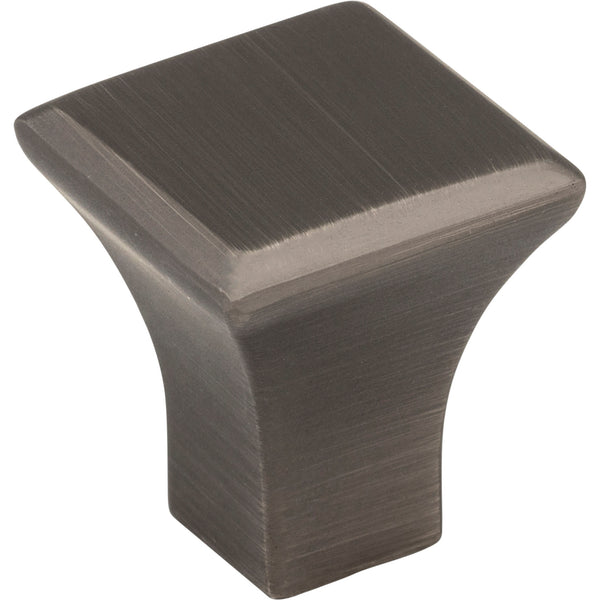 7/8" Overall Length Brushed Pewter Square Marlo Cabinet Knob