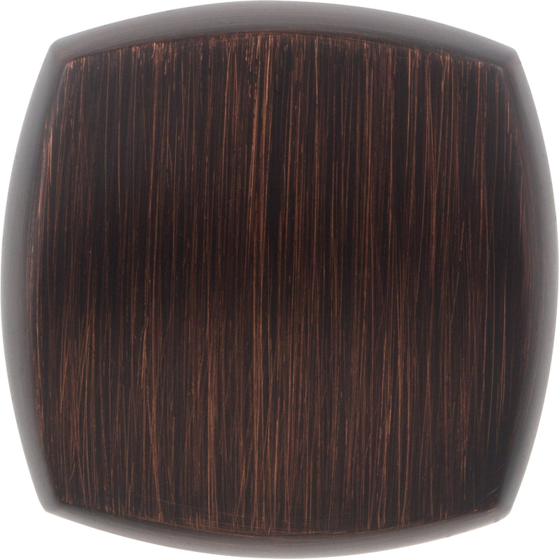 1-1/8" Overall Length Brushed Oil Rubbed Bronze Square Audrey Cabinet Knob