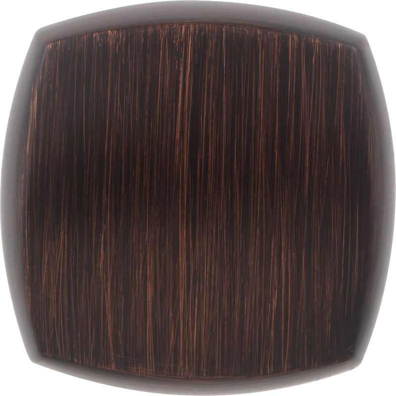 1-1/8" Overall Length Brushed Oil Rubbed Bronze Square Audrey Cabinet Knob