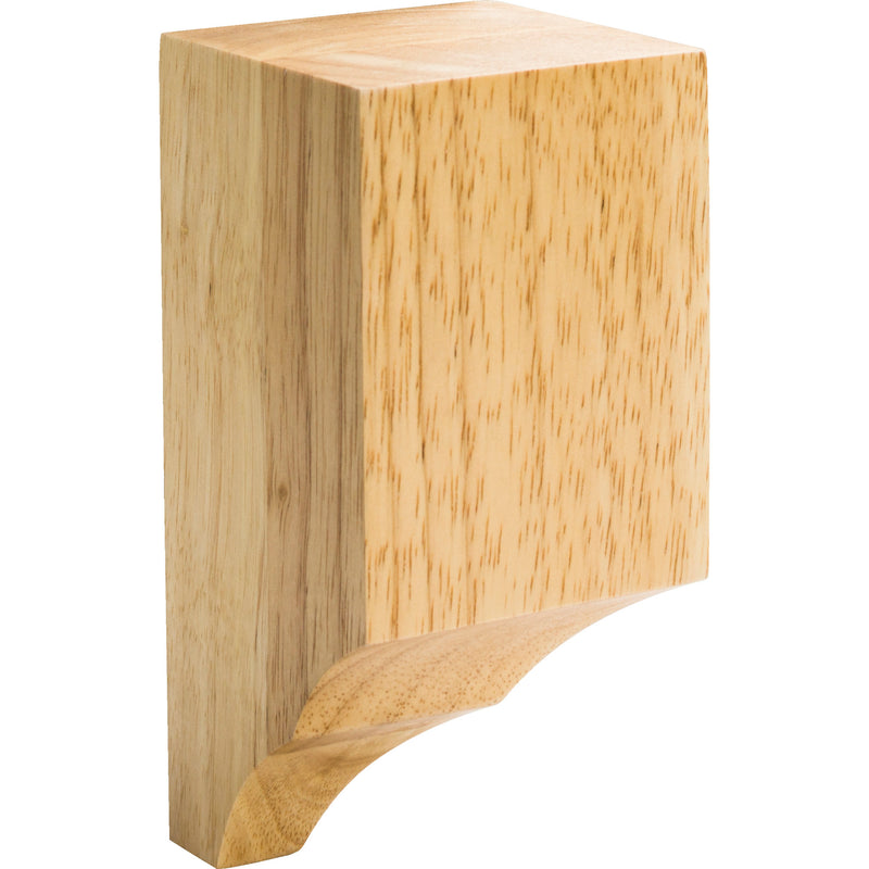 3" W x 3" D x 6-1/4" H Rubberwood Inside Corner Cornice Block