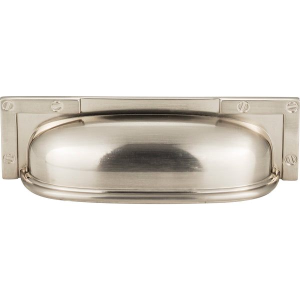 Campaign L-Bracket Cup Pull 3 3/4 Inch (c-c) Brushed Nickel