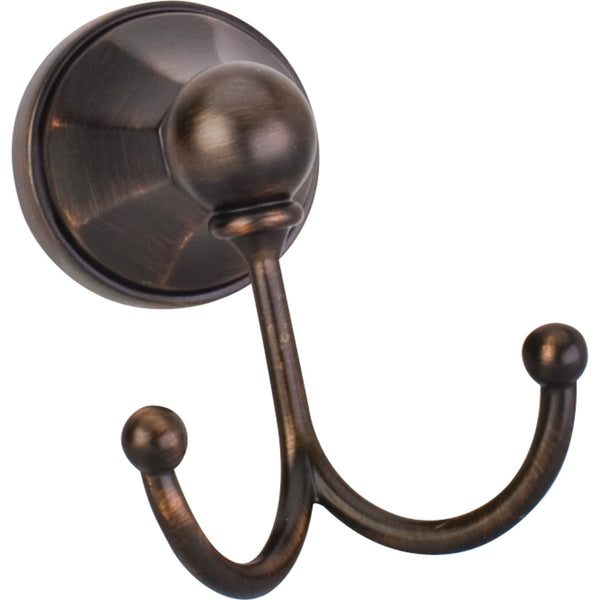 Newbury Brushed Oil Rubbed Bronze Double Robe Hook - Retail Packaged