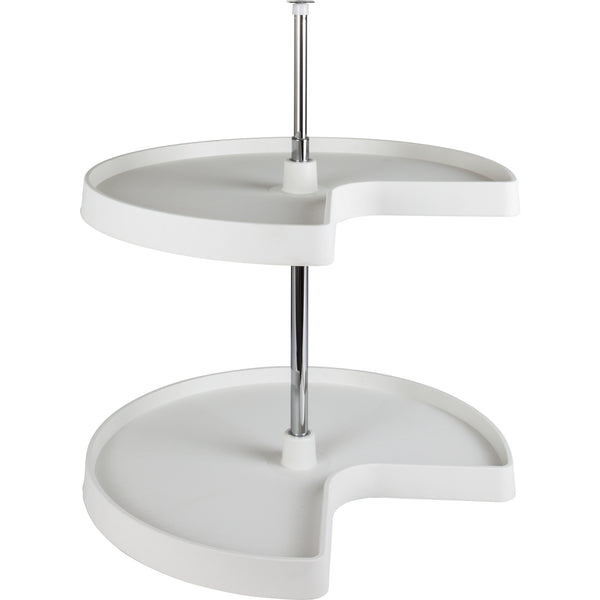 24" Kidney Two-Shelf Plastic Lazy Susan Set