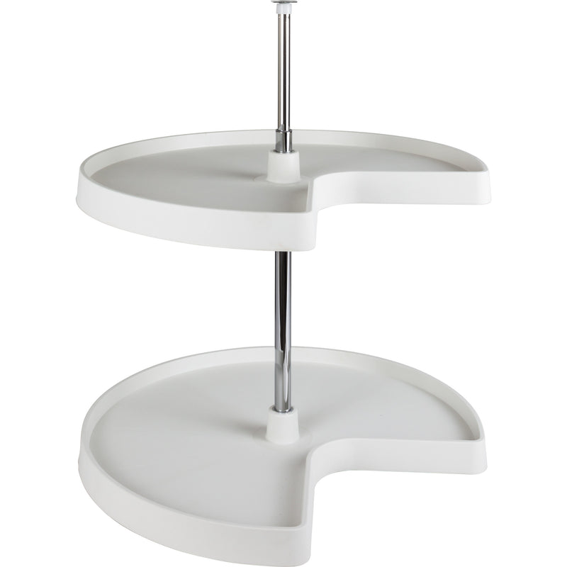 32" Kidney Two-Shelf Plastic Lazy Susan Set