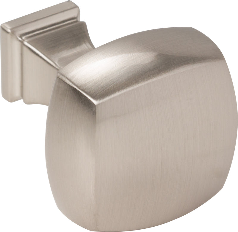 1-1/8" Overall Length Satin Nickel Square Audrey Cabinet Knob