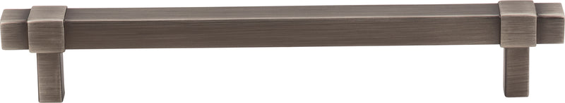 160 mm Center-to-Center Brushed Pewter Square Zane Cabinet Pull