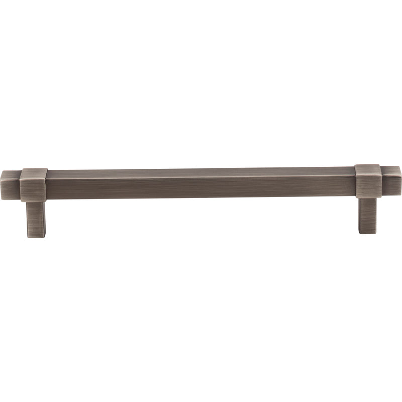 160 mm Center-to-Center Brushed Pewter Square Zane Cabinet Pull