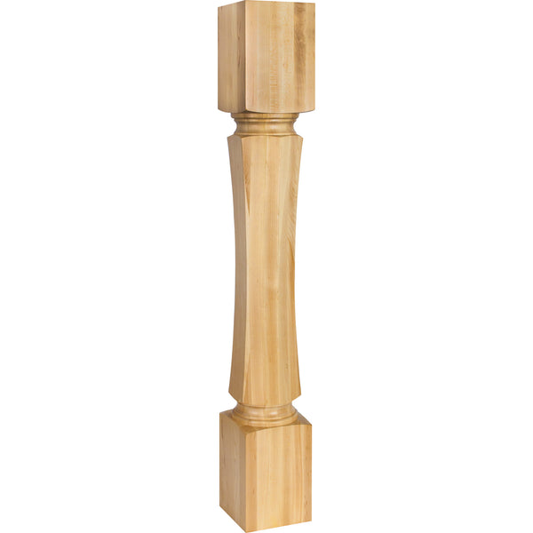 5" W x 5" D x 35-1/2" H Alder Hexagonal Post