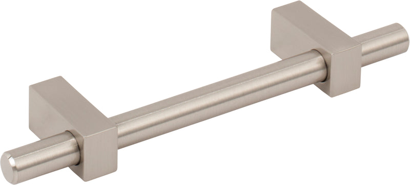 96 mm Center-to-Center Satin Nickel Larkin Cabinet Bar Pull