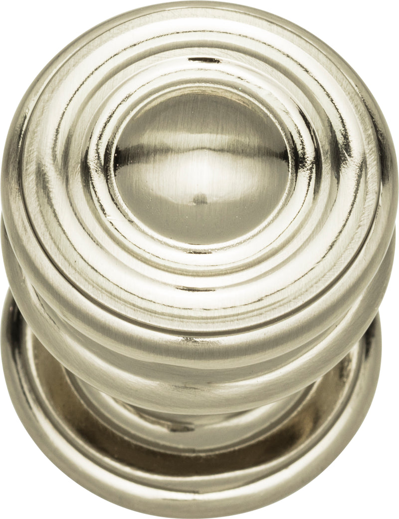 Campaign Round Knob 1 1/4 Inch Brushed Nickel