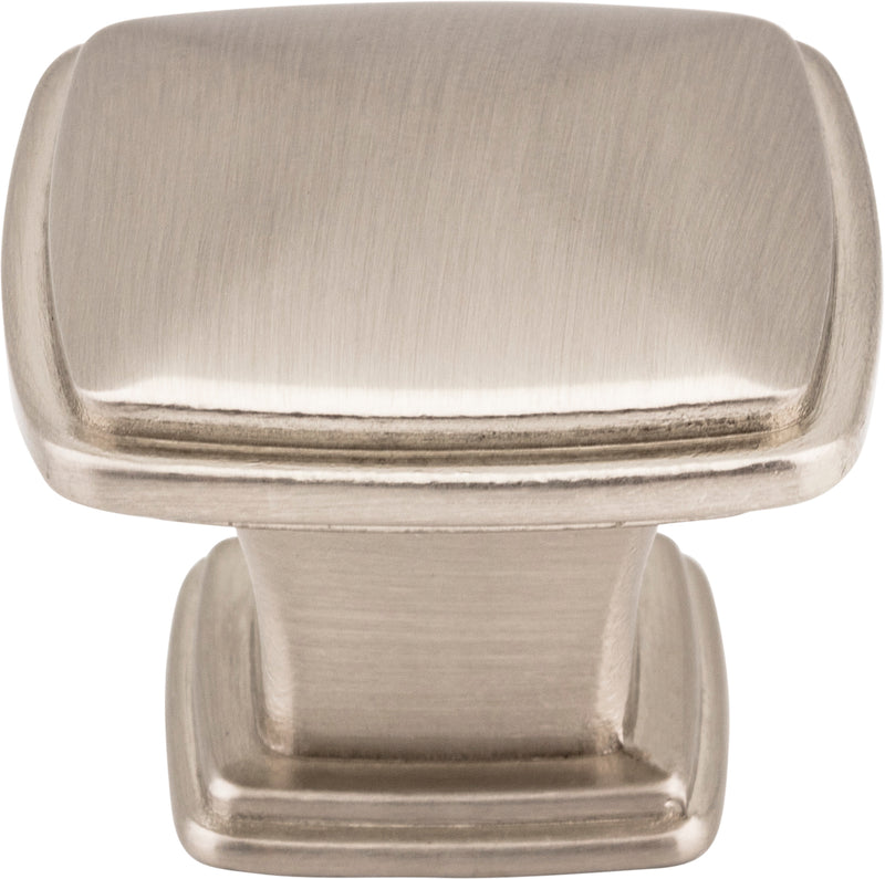 1-3/16" Overall Length Satin Nickel Square Milan 1 Cabinet Knob