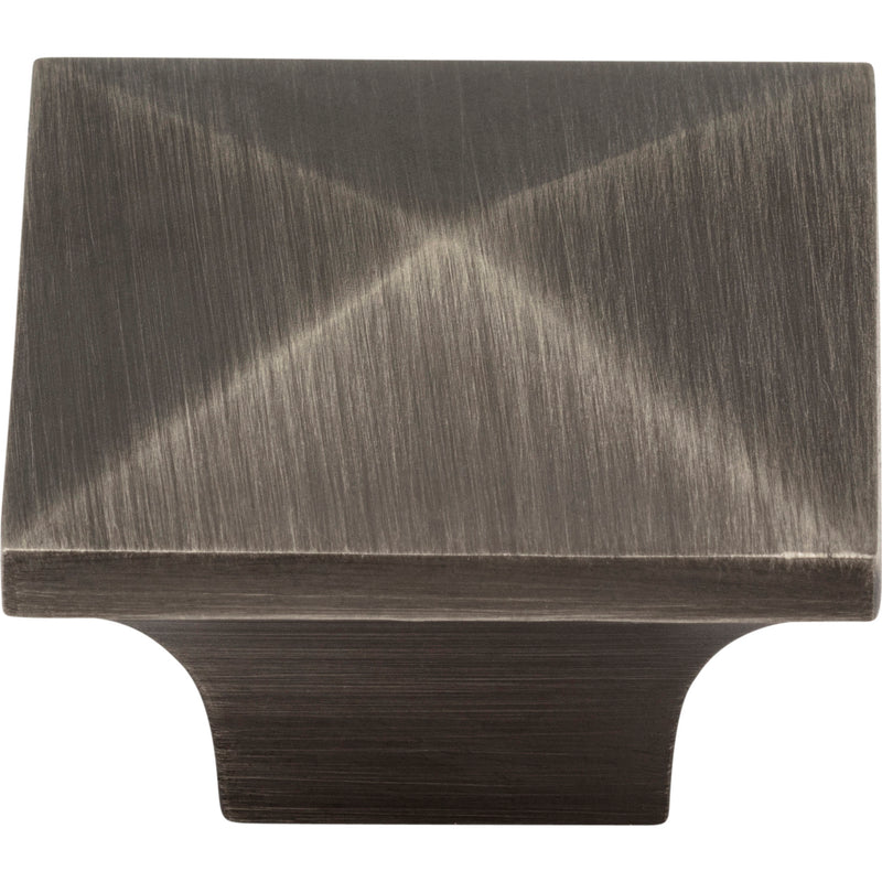 1-1/4" Overall Length Brushed Pewter Pyramid Cairo Cabinet Knob