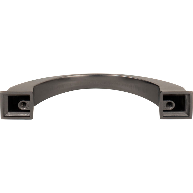 96 mm Center-to-Center Brushed Pewter Arched Roman Cabinet Pull