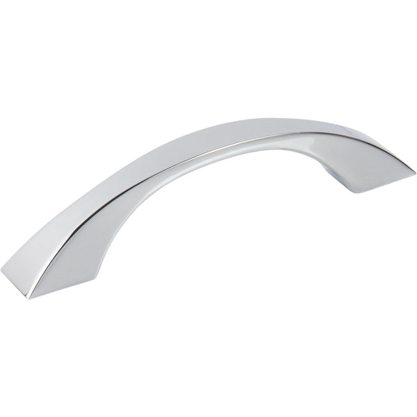 96 mm Center-to-Center Polished Chrome Flared Philip Cabinet Pull