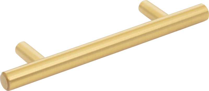 96 mm Center-to-Center Brushed Gold Naples Cabinet Bar Pull