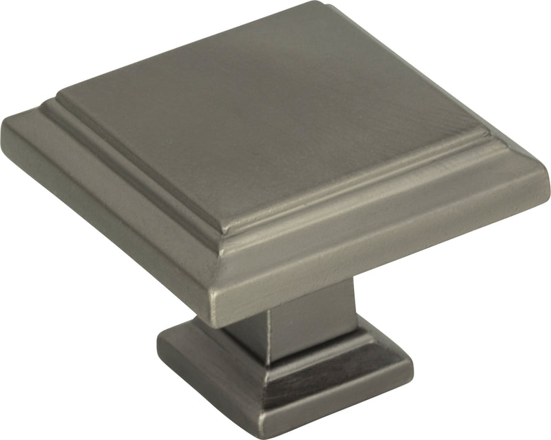 Sutton Place Square Knob 1 1/4 Inch Slate