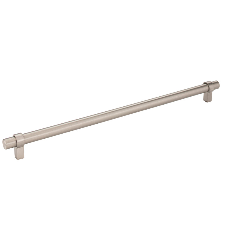 480 mm Center-to-Center Satin Nickel Key Grande Cabinet Bar Pull