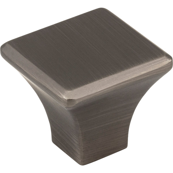 1-1/8" Overall Length Brushed Pewter Square Marlo Cabinet Knob