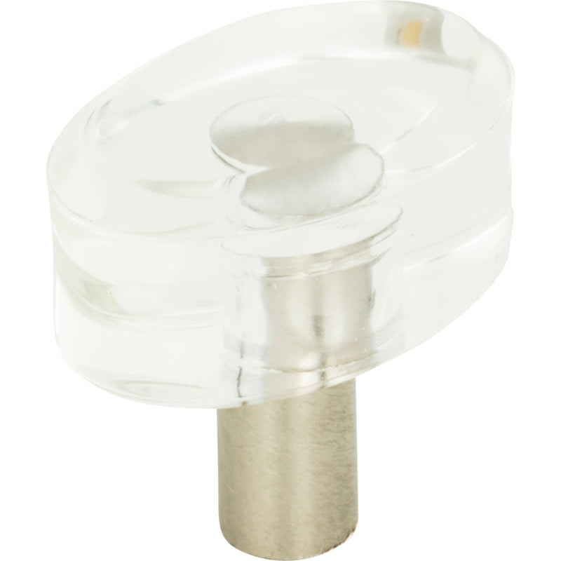 Optimism Oval Knob 1 1/2 Inch Brushed Nickel