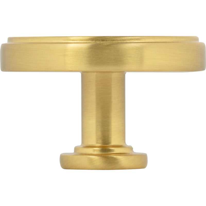 1-3/4" Diameter Brushed Gold Richard Cabinet Knob