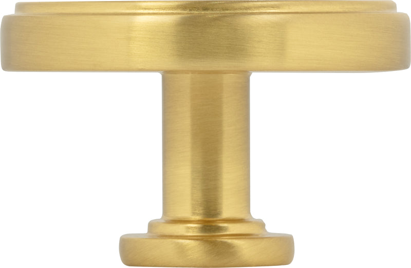 1-3/4" Diameter Brushed Gold Richard Cabinet Knob