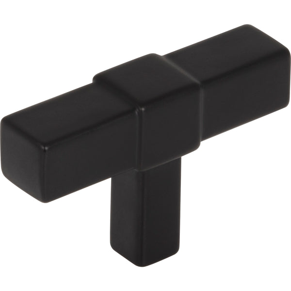 2" Matte Black Zane Cabinet "T" Knob