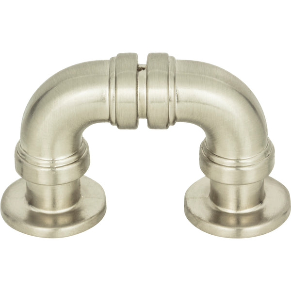 Steam Punk Finger Pull 1 5/16 Inch (c-c) Brushed Nickel