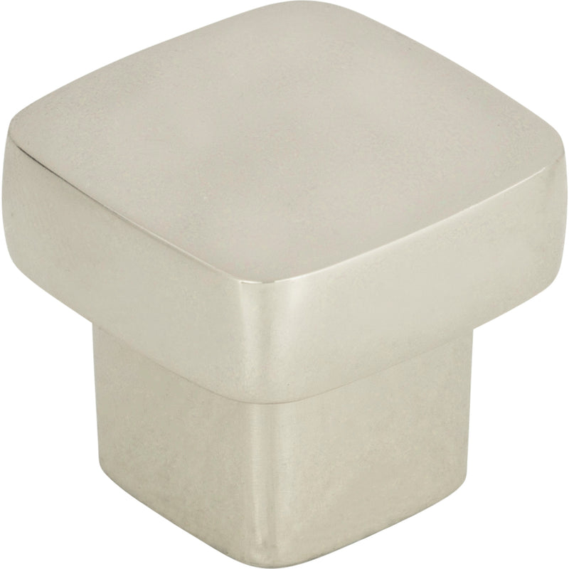 Chunky Square Knob Small 1 Inch Polished Nickel