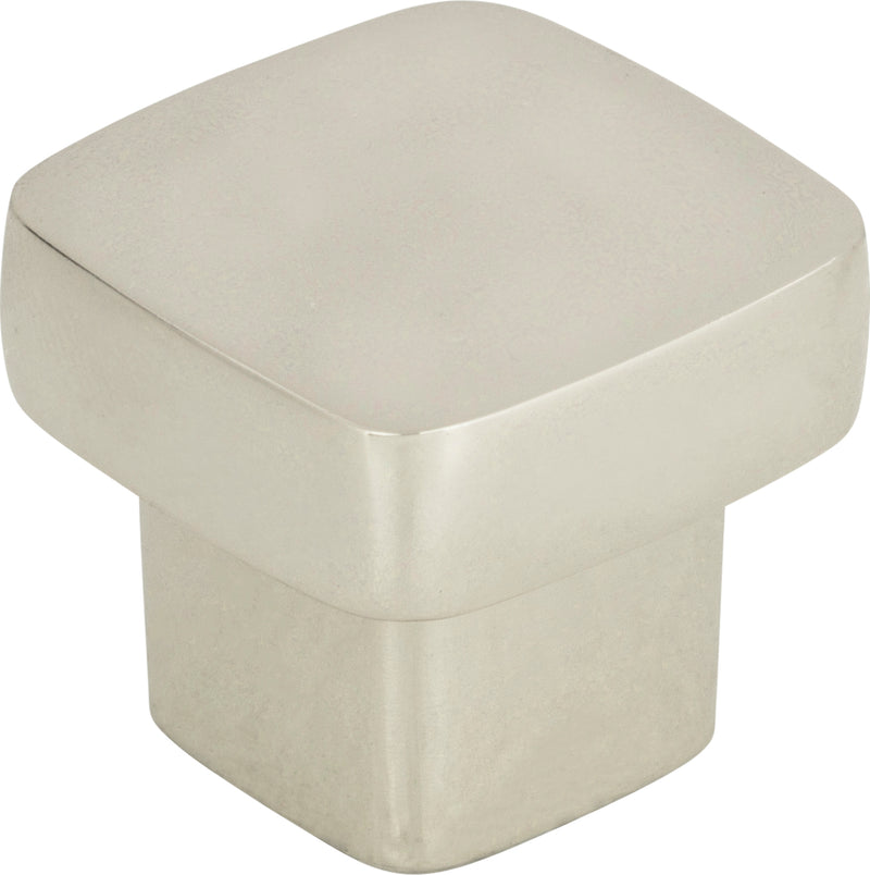 Chunky Square Knob Small 1 Inch Polished Nickel