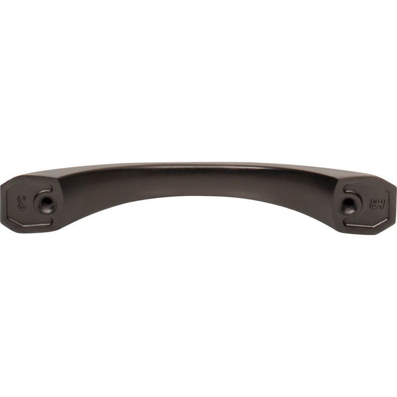 96 mm Center-to-Center Brushed Pewter Wheeler Cabinet Pull