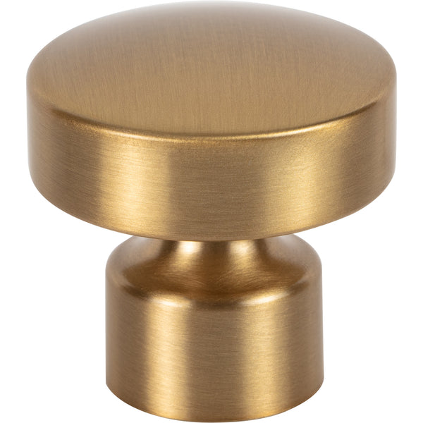 Lennox Knob 1 1/4 Inch Warm Brass