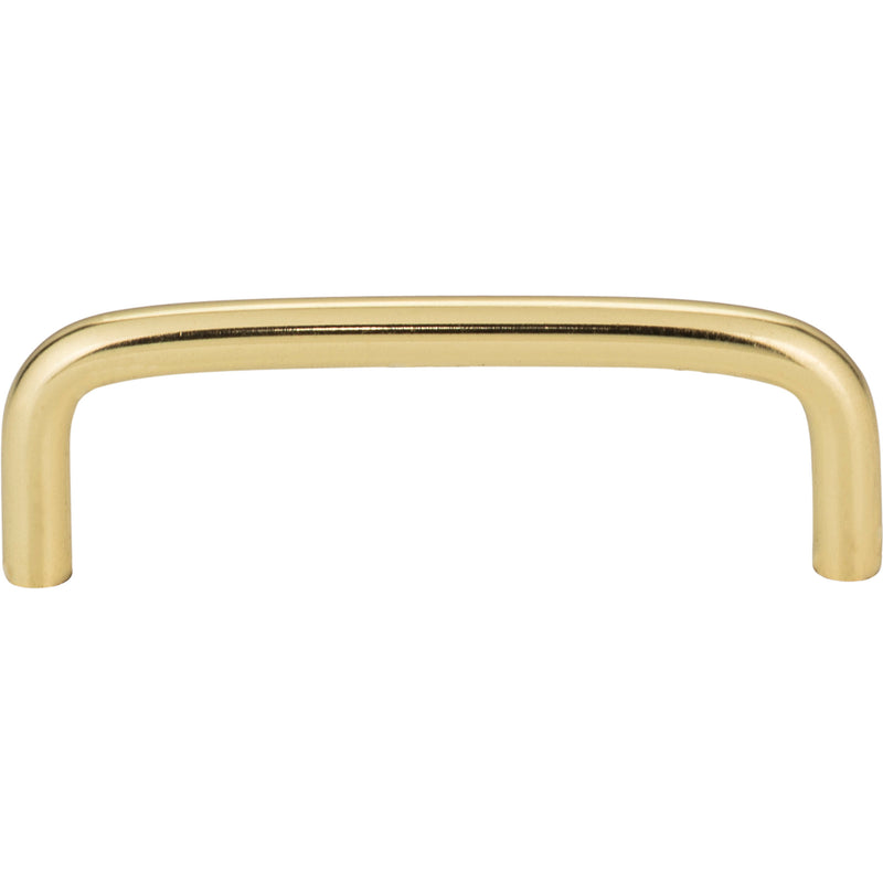 3-1/2" Center-to-Center Polished Brass Torino Cabinet Wire Pull