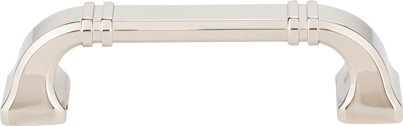 96 mm Center-to-Center Polished Nickel Ella Cabinet Pull