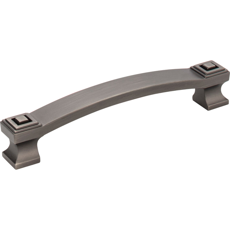 128 mm Center-to-Center Brushed Pewter Square Delmar Cabinet Pull