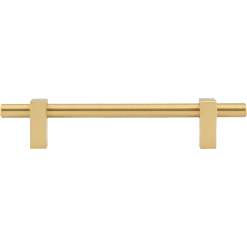 128 mm Center-to-Center Brushed Gold Larkin Cabinet Bar Pull