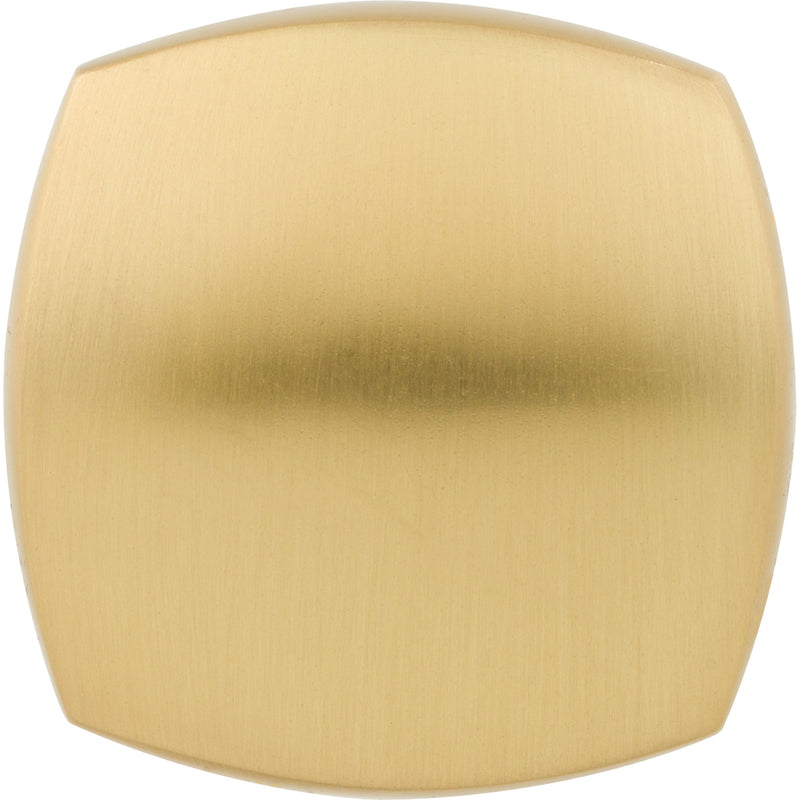 1-3/8" Overall Length Brushed Gold Square Audrey Cabinet Knob