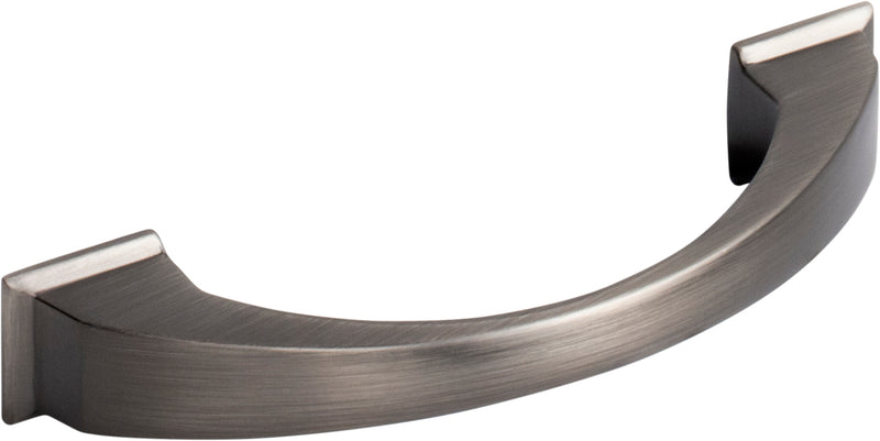 96 mm Center-to-Center Brushed Pewter Arched Roman Cabinet Pull