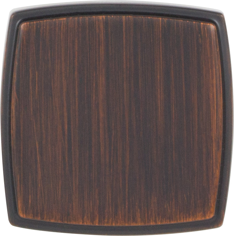 1-1/4" Overall Length Brushed Oil Rubbed Bronze Square Renzo Cabinet Knob