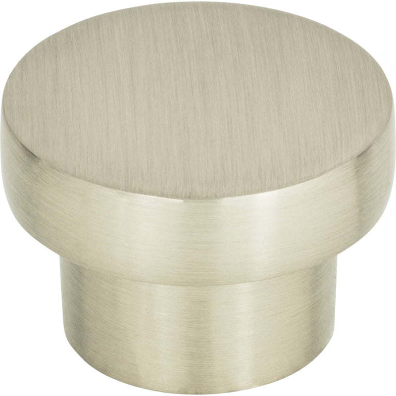 Chunky Round Knob Medium 1 7/16 Inch Brushed Nickel