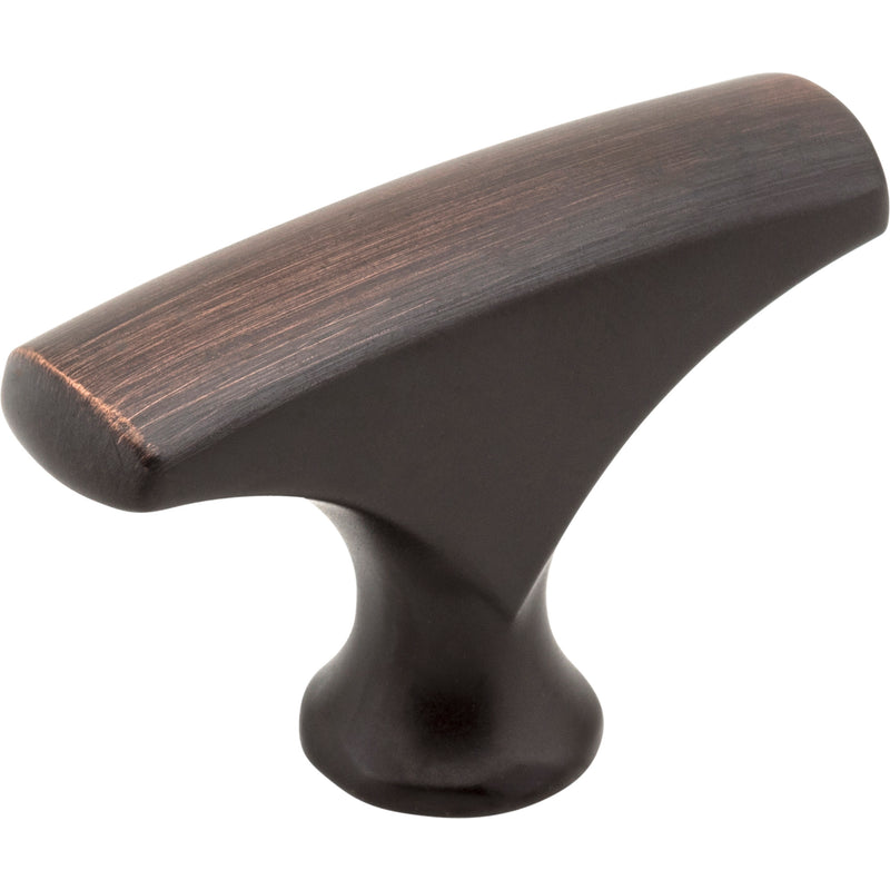 1-5/8" Overall Length Brushed Oil Rubbed Bronze Aiden Cabinet "T" Knob