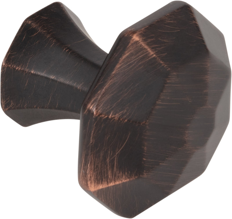 1-1/4" Overall Length Brushed Oil Rubbed Bronze Octagonal Wheeler Cabinet Knob