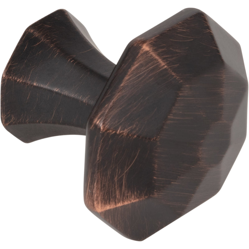 1-1/4" Overall Length Brushed Oil Rubbed Bronze Octagonal Wheeler Cabinet Knob