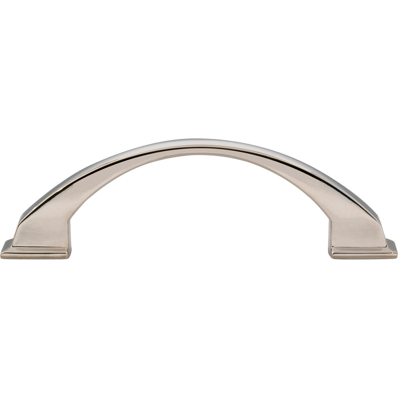 96 mm Center-to-Center Polished Nickel Arched Roman Cabinet Pull