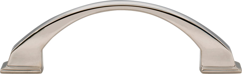 96 mm Center-to-Center Polished Nickel Arched Roman Cabinet Pull