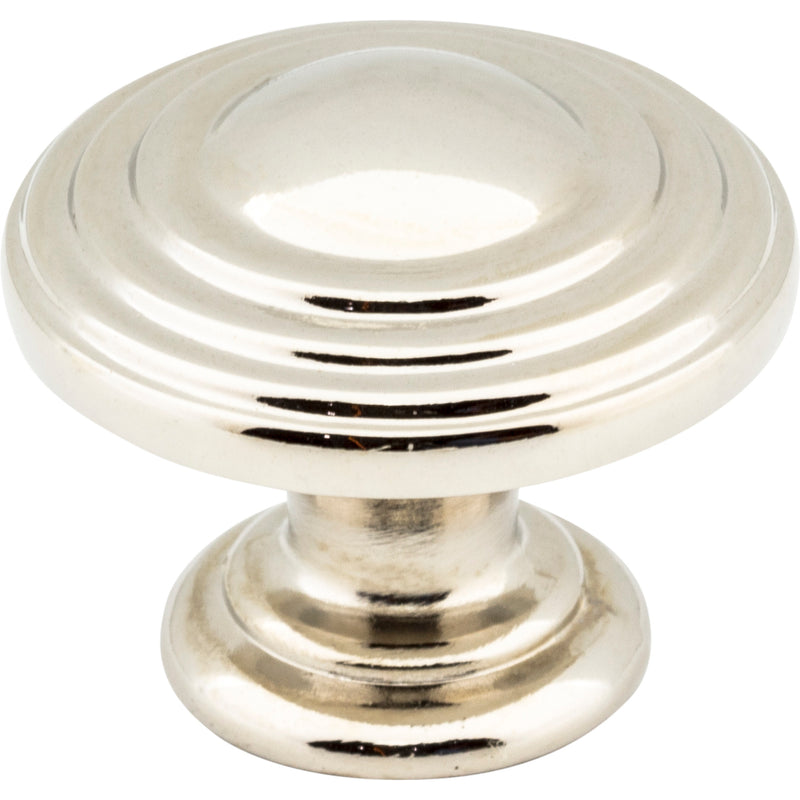 1-1/4" Diameter Polished Nickel Stacked Bremen 2 Cabinet Knob