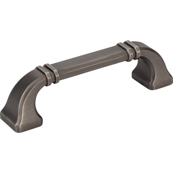 96 mm Center-to-Center Brushed Pewter Ella Cabinet Pull